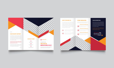 Brochure design, brochure template, creative tri-fold, trend brochure Design Template Vector Folder A4