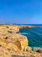 Fototapeta premium View to stone cliffs near 