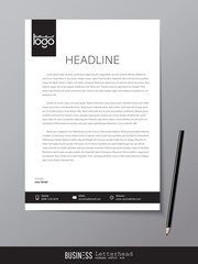 Letterhead design template and mockup minimalist style vector bundle. set design for business or letter layout, brochure, template, newsletter, document or presentation and other.