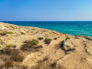 Fototapeta na wymiar Mediterranean seascape near Ayia Napa, Cyprus.