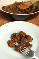 Cooked chicken liver