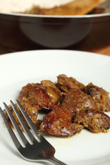 Cooked chicken liver