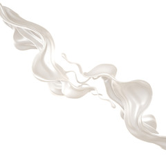 Splash fluid. 3d illustration, 3d rendering.