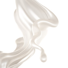 Splash fluid. 3d illustration, 3d rendering.