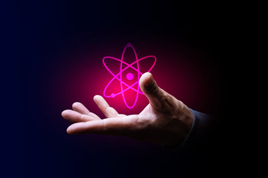 mano, palmo, atomo, nucleare, particelle	