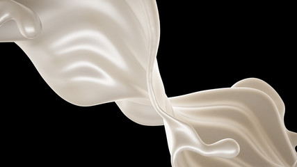 Splash fluid. 3d illustration, 3d rendering.