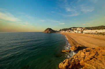 The village of Tossa de mar next to the Mediterranean