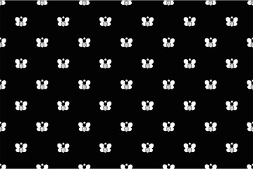 Fototapeta na wymiar Seamless pattern with bee. Black background.