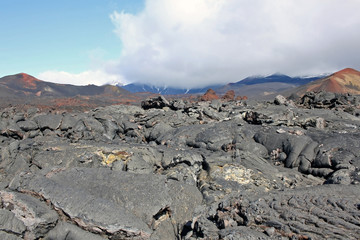 Lava field in Kamchatka peninsula, Russia