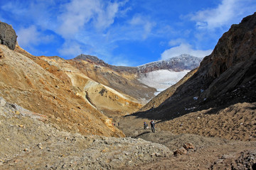 Tourists in Kamchatka Peninsula, Russia
