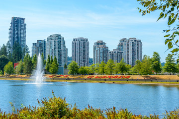 Lake walk at the Lafarge Park at Vancouver, Canada.
