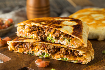 Homemade Beef Crunchwrap Quesadilla