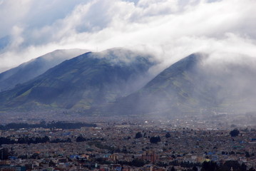 View of south part of Quito