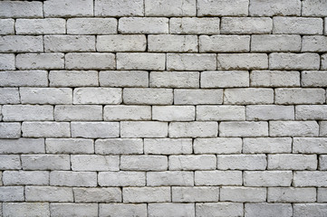 Weathered grey brick wall for texture and background