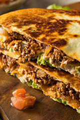 Homemade Beef Crunchwrap Quesadilla