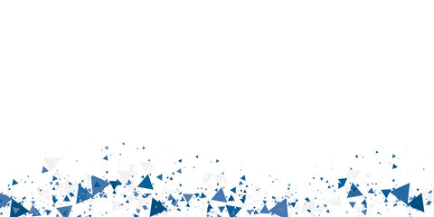 Fototapeta premium Abstract blue triangle modern template for business or technology presentation and space for text, vector illustration. Suit for presentation design.