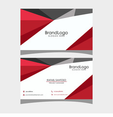 modern shape business card simple vector design