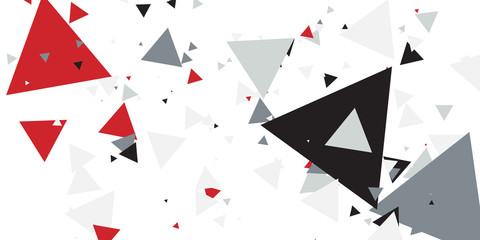 Geometric triangle template corporate concept red black grey and white contrast background. Vector graphic design illustration