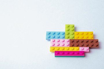 children's multi-colored designer isolated on a white background