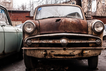  old rusty car Moskvitch-402 