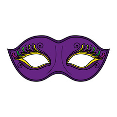 Mardi gras mask design, Party carnival decoration celebration festival holiday fun new orleans and traditional theme Vector illustration © Gstudio
