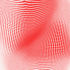 Red white halftone background