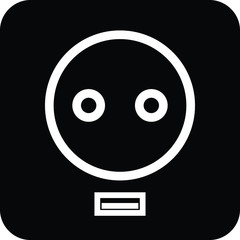 Fototapeta premium USB Port and EU plug outlet icon