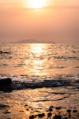 Sky image with sea and sunset light background image