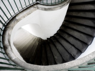 spiral staircase in castle