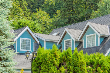 The top of the house with nice window.