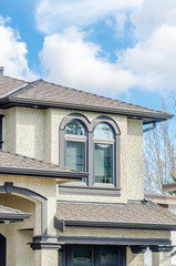 the roof of the house with nice window