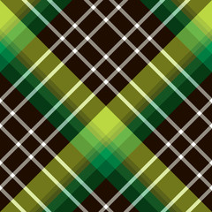 Seamless pattern in dark brown, white, light and dark green colors for plaid, fabric, textile, clothes, tablecloth and other things. Vector image. 2