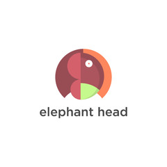 ILLUSTRATION ELEPHANT HEAD ABSTRACT FLAT LOGO ICON TEMPLATE DESIGN VECTOR FOR YOUR BUSINESS