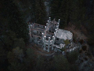 Abandoned house in the forest