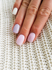 Beautiful manicure on female hand