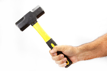 hammer and hand isolated