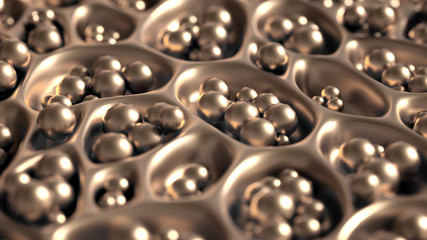 Abstract metal background. 3d illustration, 3d rendering.