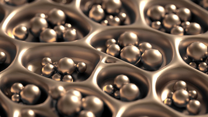 Abstract metal background. 3d illustration, 3d rendering.