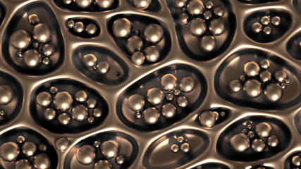 Abstract metal background. 3d illustration, 3d rendering.