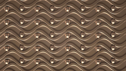 Abstract metal background. 3d illustration, 3d rendering.