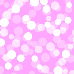 Abstract pink and white bokeh background - vector illustration