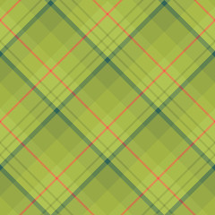 Seamless pattern in cute green and red colors for plaid, fabric, textile, clothes, tablecloth and other things. Vector image. 2