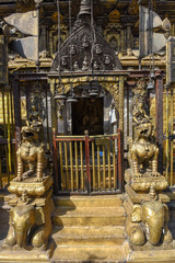 Fototapeta na wymiar Golden temple at Patan near Kathmandu in Nepal