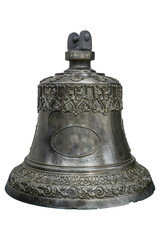 Iron bell with ornaments isolated
