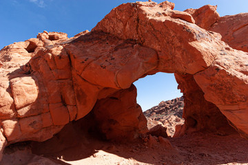 Fototapeta na wymiar Geological rock formation in nevada desert 