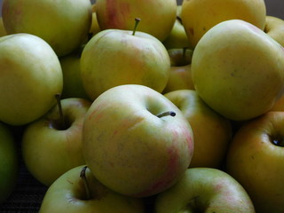 green apples closeup background