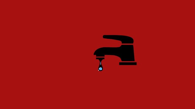2d Animation of faucet water dripping (loop animation)