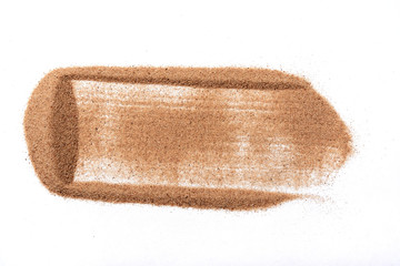 sand on the white background
