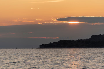 Naklejka na ściany i meble Sunset Over Adriatic Sea
