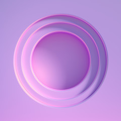 Elegant metal background with pedestal, podium and studio. 3d illustration, 3d rendering.